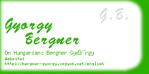 gyorgy bergner business card